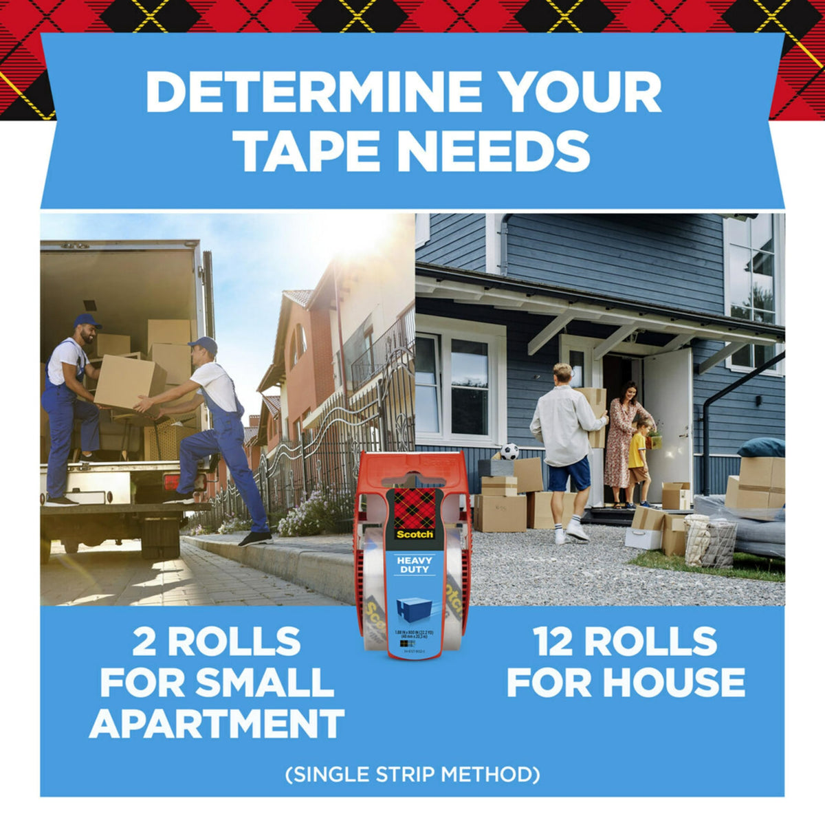 Scotch Heavy Duty Packaging Tape, 1.88 Inches x 800 Inches, 6 Rolls (142-6) 🍁 All In One Marketplace Canada