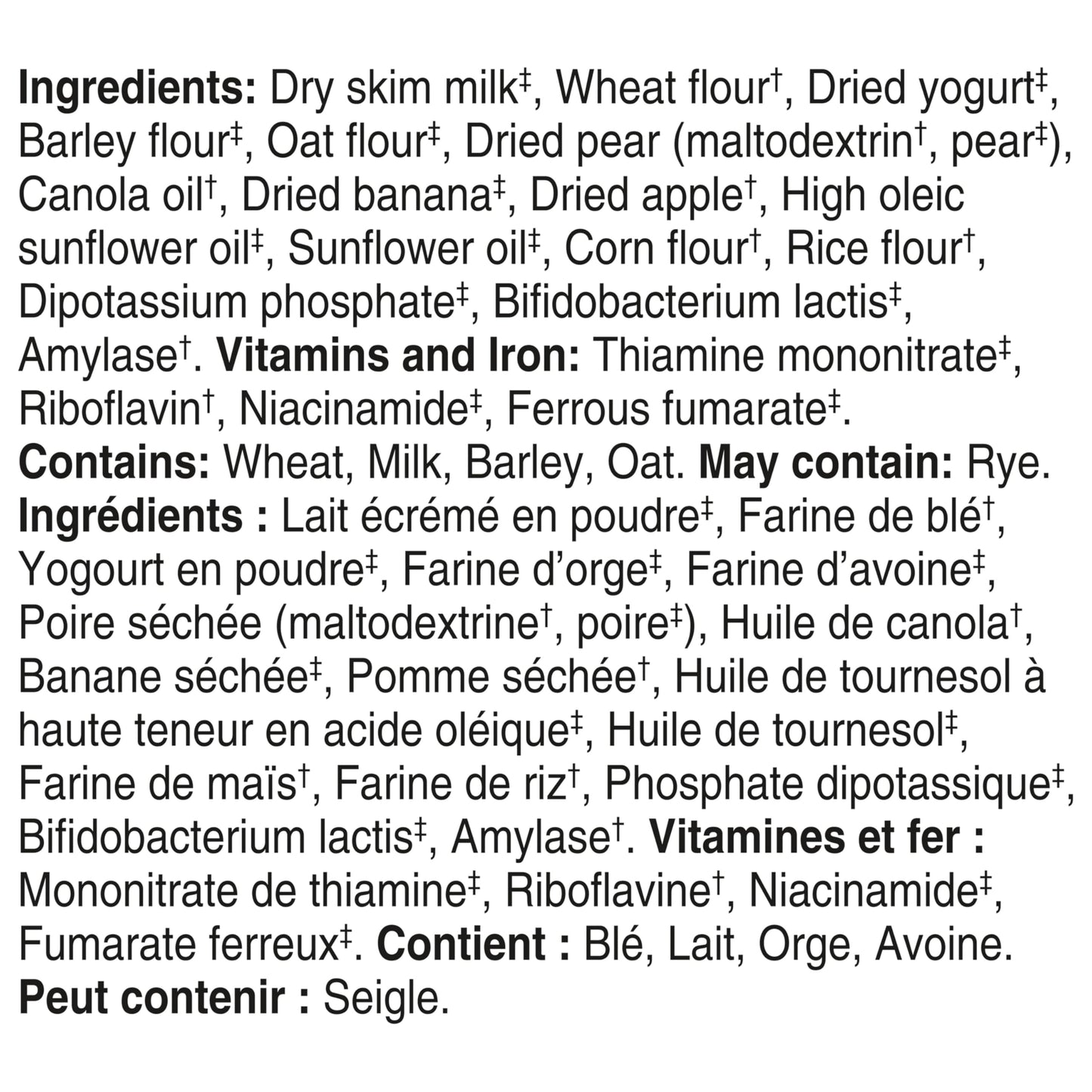 GERBER Cereal Wheat with Yogourt & Apple Pear Banana, Cereal, 8+ Months, 227 g, 6 Pack - Packaging May Vary 🍁 All In One Marketplace Canada