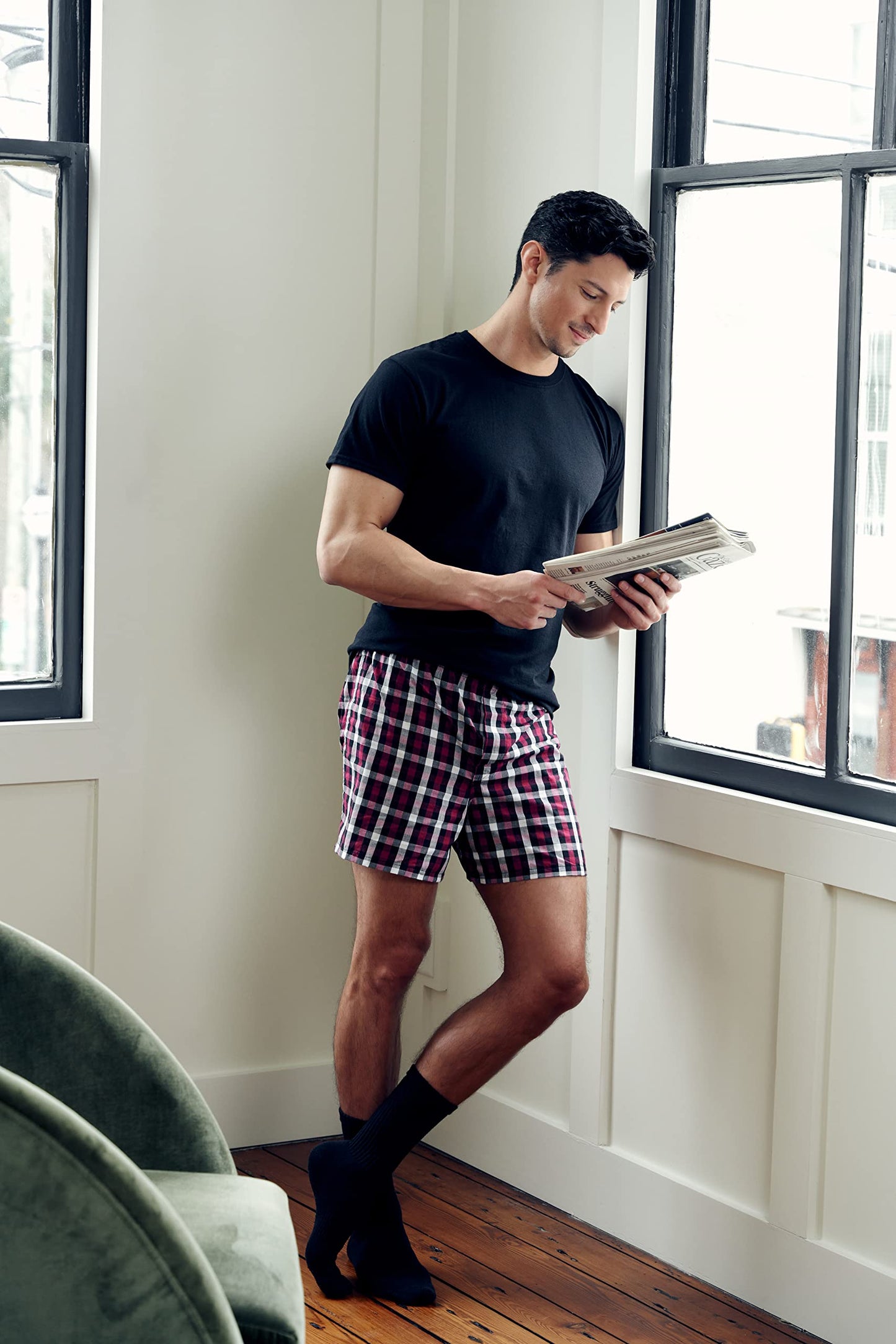GILDAN Men's Crew T-Shirts, Multipack, Style G1100, Black (6-Pack), Medium 🍁 All In One Marketplace Canada