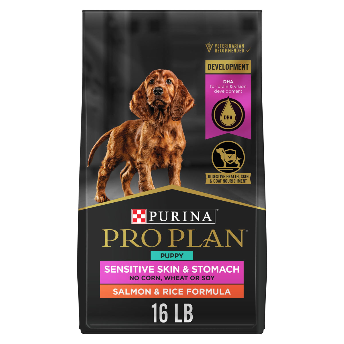 Purina Pro Plan Dry Puppy Food, Development Sensitive Skin & Stomach Salmon & Rice - 7.26 kg Bag (1 Pack) 🍁 All In One Marketplace Canada