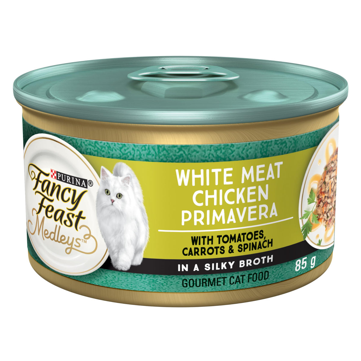 Fancy Feast Medleys Wet Cat Food, White Meat Chicken Primavera - 85 g Can (24 Pack) 🍁 All In One Marketplace Canada