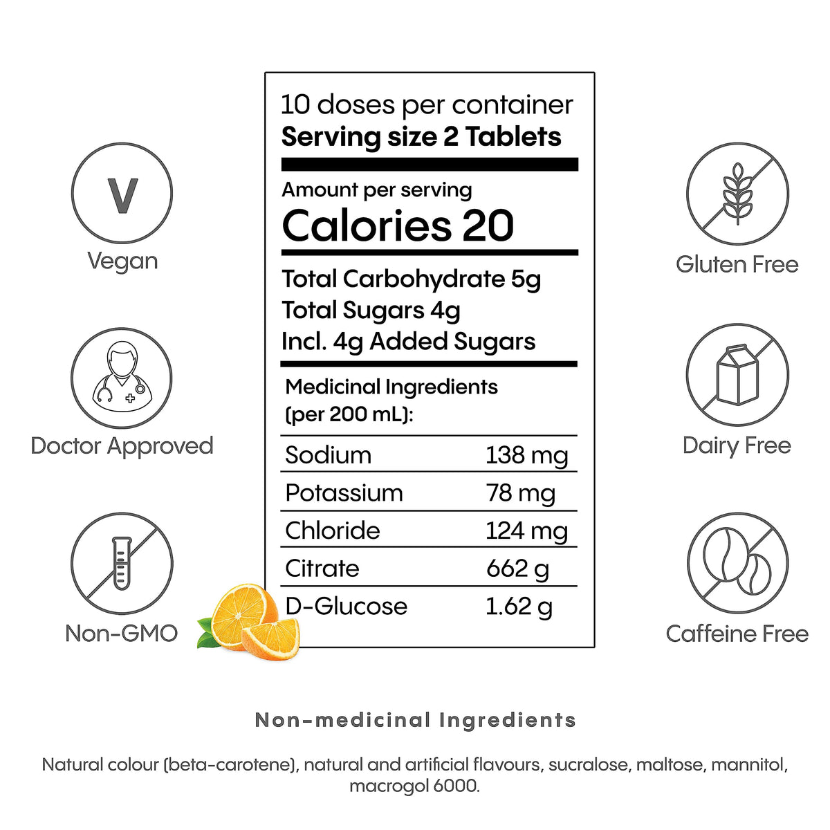 HydraLyte Electrolyte Tablets - Orange Flavoured Electrolytes, Low Sugar Electrolytes Formulated to Accelerate Hydration, Post Workout, Travel Essential - Safe Hydration for All Ages (40 Count) 🍁 All In One Marketplace Canada