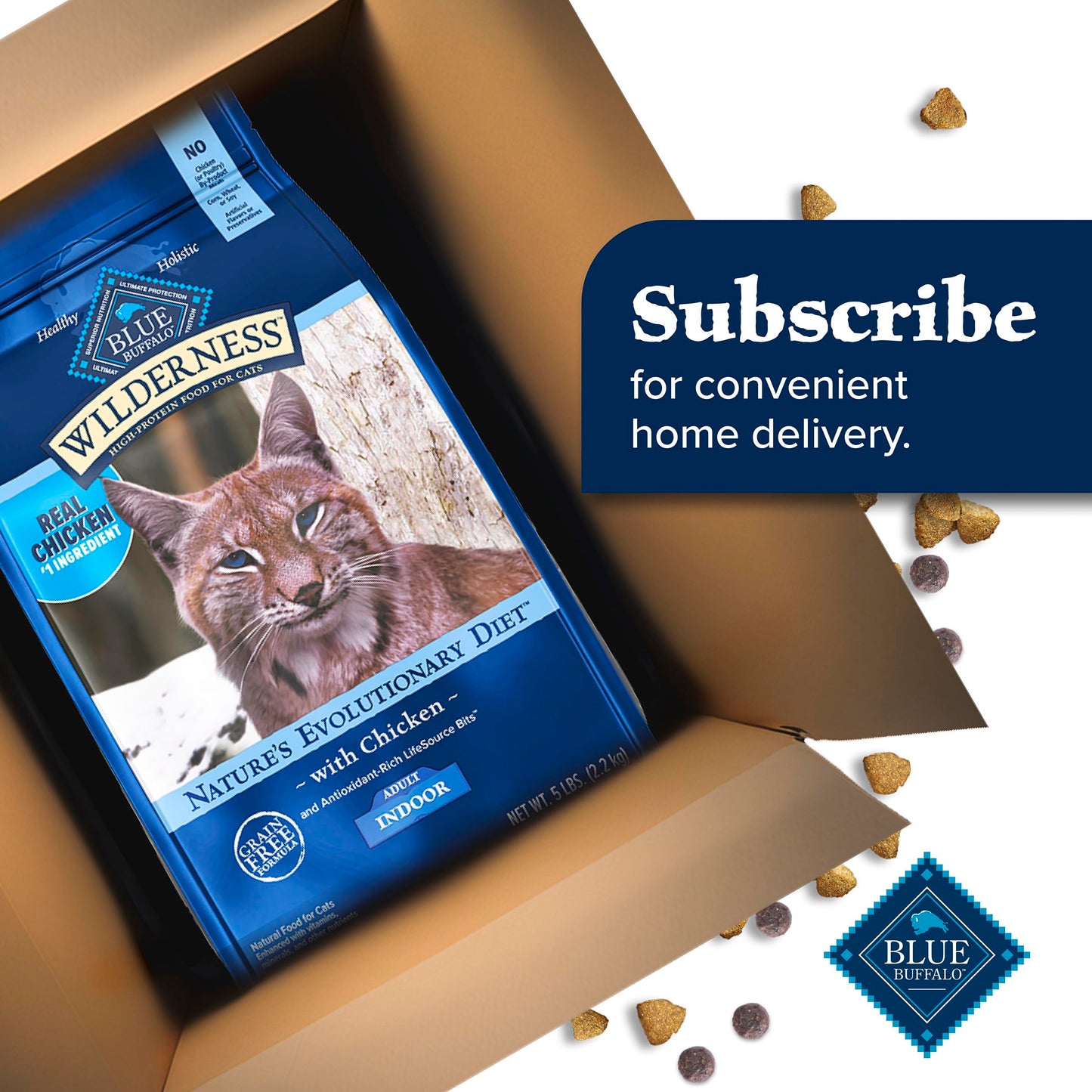 Blue Buffalo Wilderness Chicken Natural High-Protein Grain-Free Dry Food for Adult Indoor Cats, Real Chicken First, Antioxidant-Rich LifeSource Bits Support Immunity, Promotes Strong Muscles, 5 lbs. 🍁 All In One Marketplace Canada