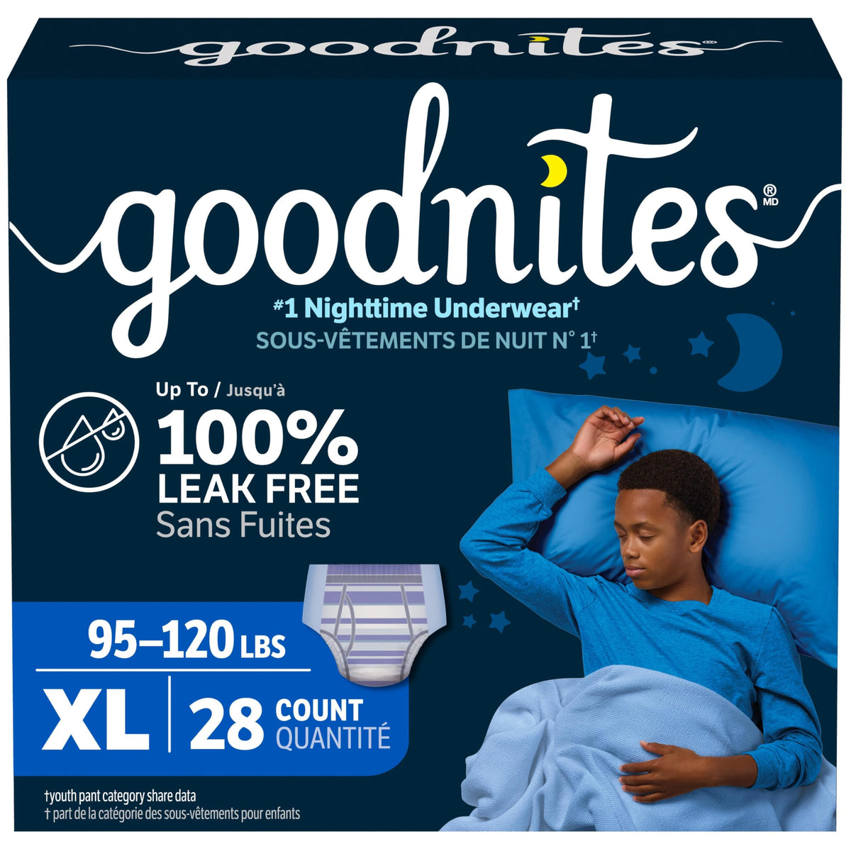 Goodnites Boys Bedwetting Night Time Underwear, Goodnites, Size Extra Large, 28 Ct (95-140+ lb.) 🍁 All In One Marketplace Canada