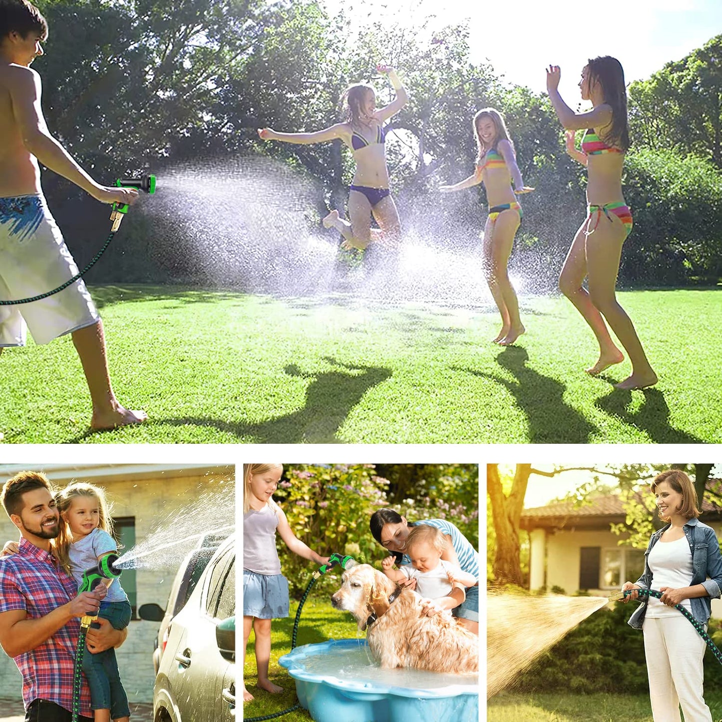 200 FT Garden Hose Expandable Hose - All New 2026 Flexible Water Hose with 10 Functions Spray Nozzle - Car Wash Hose with Solid Brass Connector, Leakproof Lightweight Expanding Pipe for Yard,Outdoor 🍁 All In One Marketplace Canada