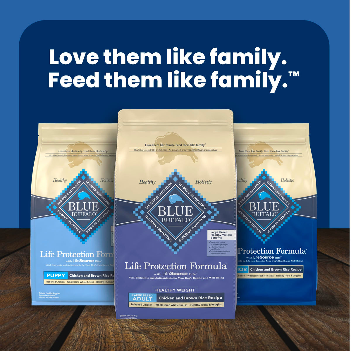 Blue Buffalo Life Protection Formula Chicken & Brown Rice Healthy Weight Large Breed Adult Dry Dog Food, Supports Immunity with LifeSource Bits, Promotes Healthy Lean Muscles,11.7kg/26 lbs 🍁 All In One Marketplace Canada