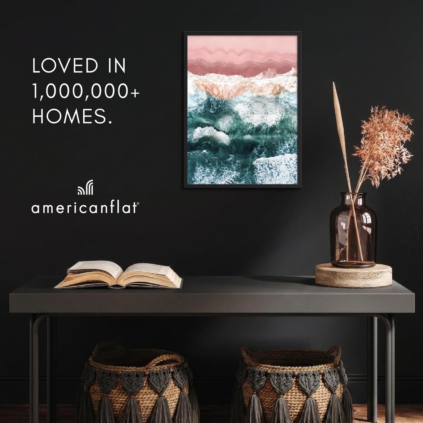 Americanflat 16x20 Picture Frame with Polished Plexiglass - Streamline Collection - Thin Border Picture Frame for Wall Display - Hanging Hardware Included - Black 🍁 All In One Marketplace Canada