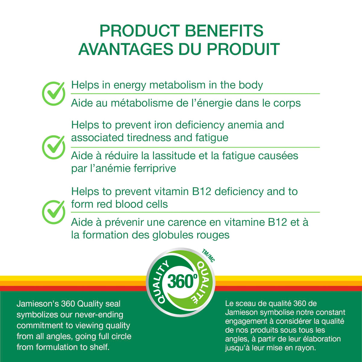 Jamieson Chewable Iron 18 mg Plus Vitamin B12 1,000 mcg Tropical Mango Lime Flavour, Helps Prevent Iron Deficiency, and Supports Natural Energy. Vegetarian, Gluten-Free, No Artificial Colours, Flavours, or Preservatives, 45 Chewable Tablets