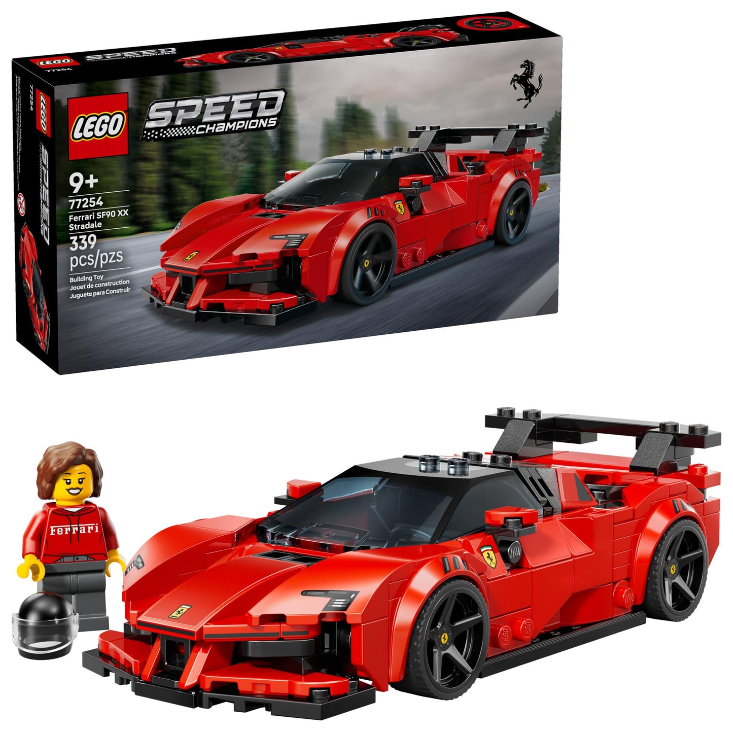 LEGO Speed Champions Ferrari SF90 XX Stradale Sports Car Building Toy for Kids - Building Set W/Ferarri Driver Minifigure for Boys & Girls, Ages 9+ - Gift Idea for Birthdays - 77254 🍁 All In One Marketplace Canada