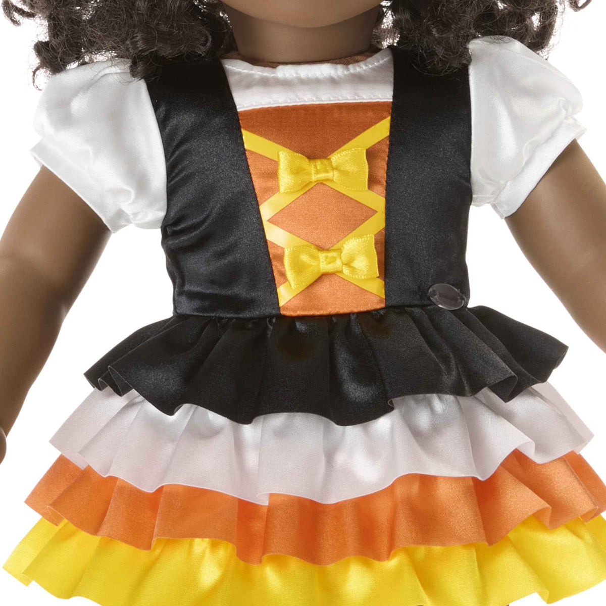 American Girl Trick-or-Treat Candy Halloween Costume for 18 inch Doll Clothes with Polka-dot Leggings, 4 pcs, Ages 6+