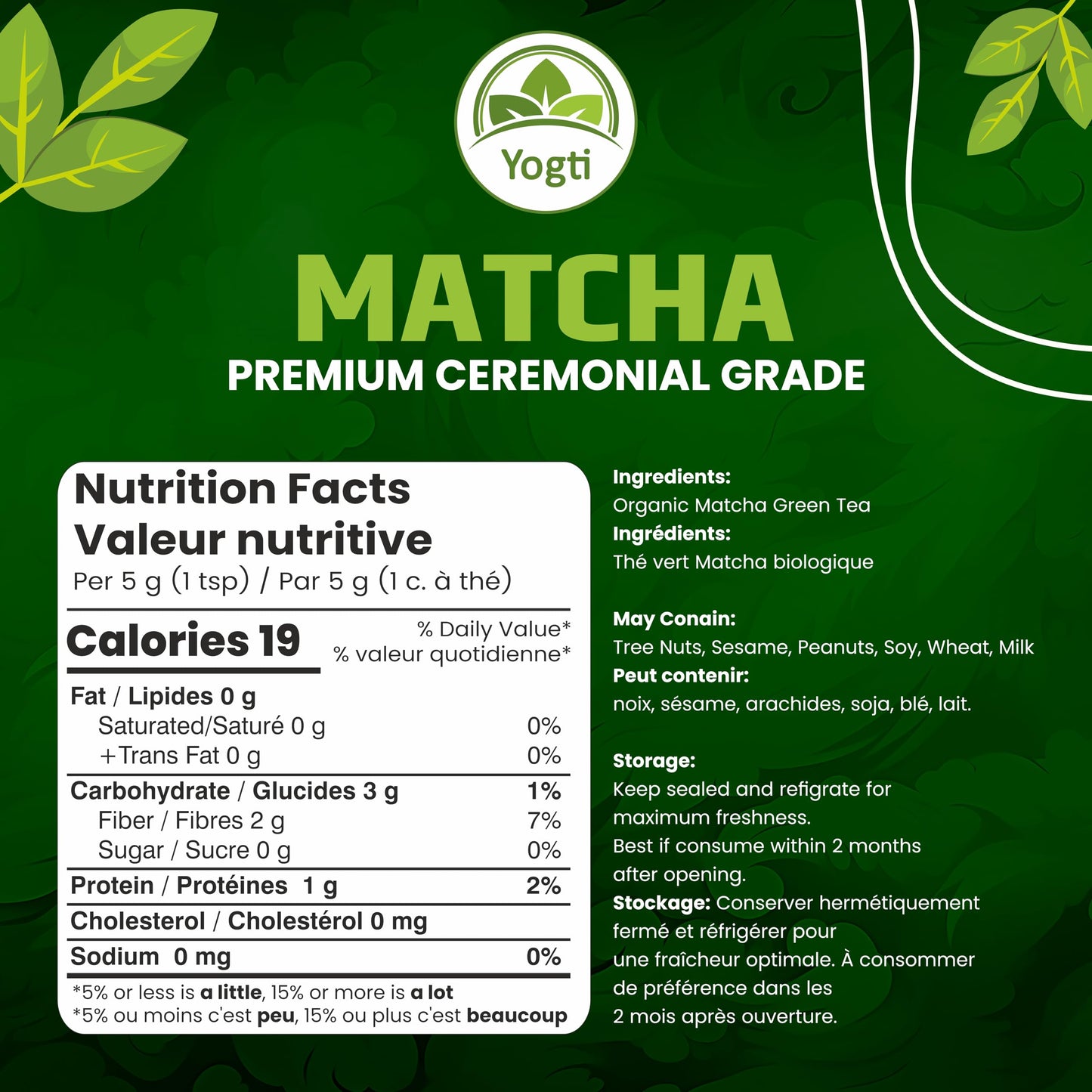 Organic Matcha Green Tea Powder – Ceremonial Grade – 50g Tin | Premium Japanese Green Tea | Smooth & Vibrant | Superfood for Lattes, Smoothies & Baking 🍁 All In One Marketplace Canada