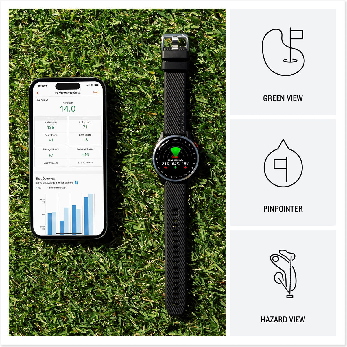 Garmin Approach S44, Essential Golf GPS Smartwatch, AMOLED Display, On-Course Features, Silver Aluminum Bezel with Twilight Silicone Band 🍁 All In One Marketplace Canada
