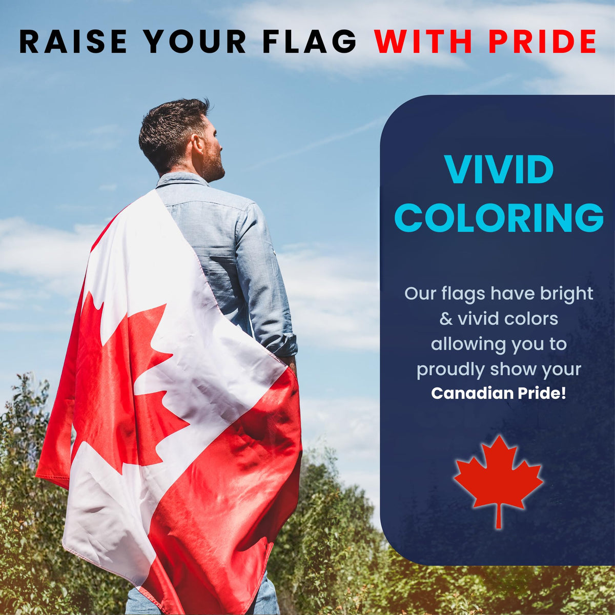 ByFloProducts Premium Canada Flag - Canadian Flags 3x5 Feet Outdoor Heavy Duty - Durable Nylon, Embroidered Maple Leaf, Quadruple Stitched, Vivid Colors 🍁 All In One Marketplace Canada