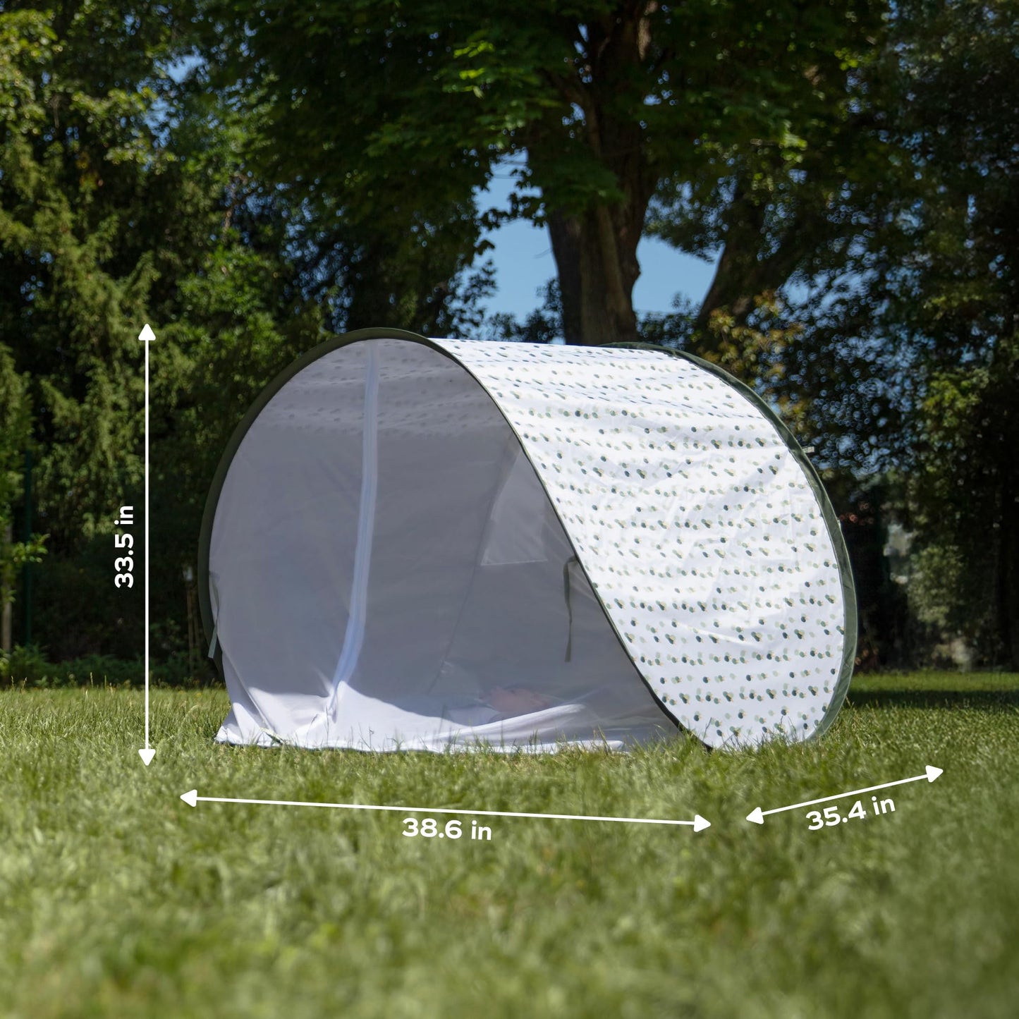 Babymoov Anti-UV Baby & Toddler Beach Tent, Pop-Up Sun Shade Shelter with UPF 50+ Protection, Portable Outdoor Canopy, Ventilated Shade, Floor Mat & Carry Bag, Provence 🍁 All In One Marketplace Canada