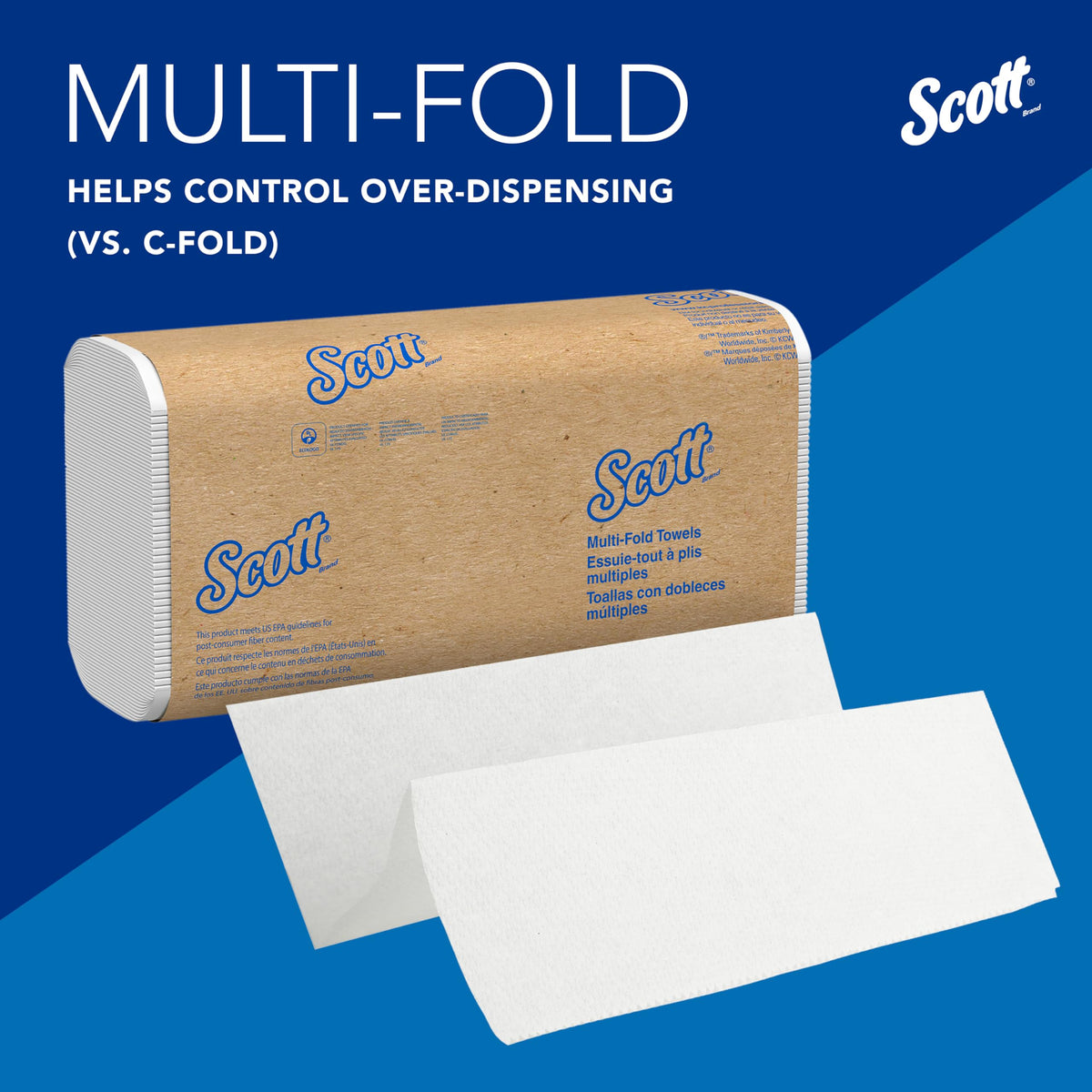 Scott Professional Universal Multifold Paper Towels, Bulk (03650), Absorbency Pockets, 9.2"x9.4", Compressed, Compact (250 Sheets/Pack, 12 Packs/Case, 3,000 Sheet Total) 🍁 All In One Marketplace Canada