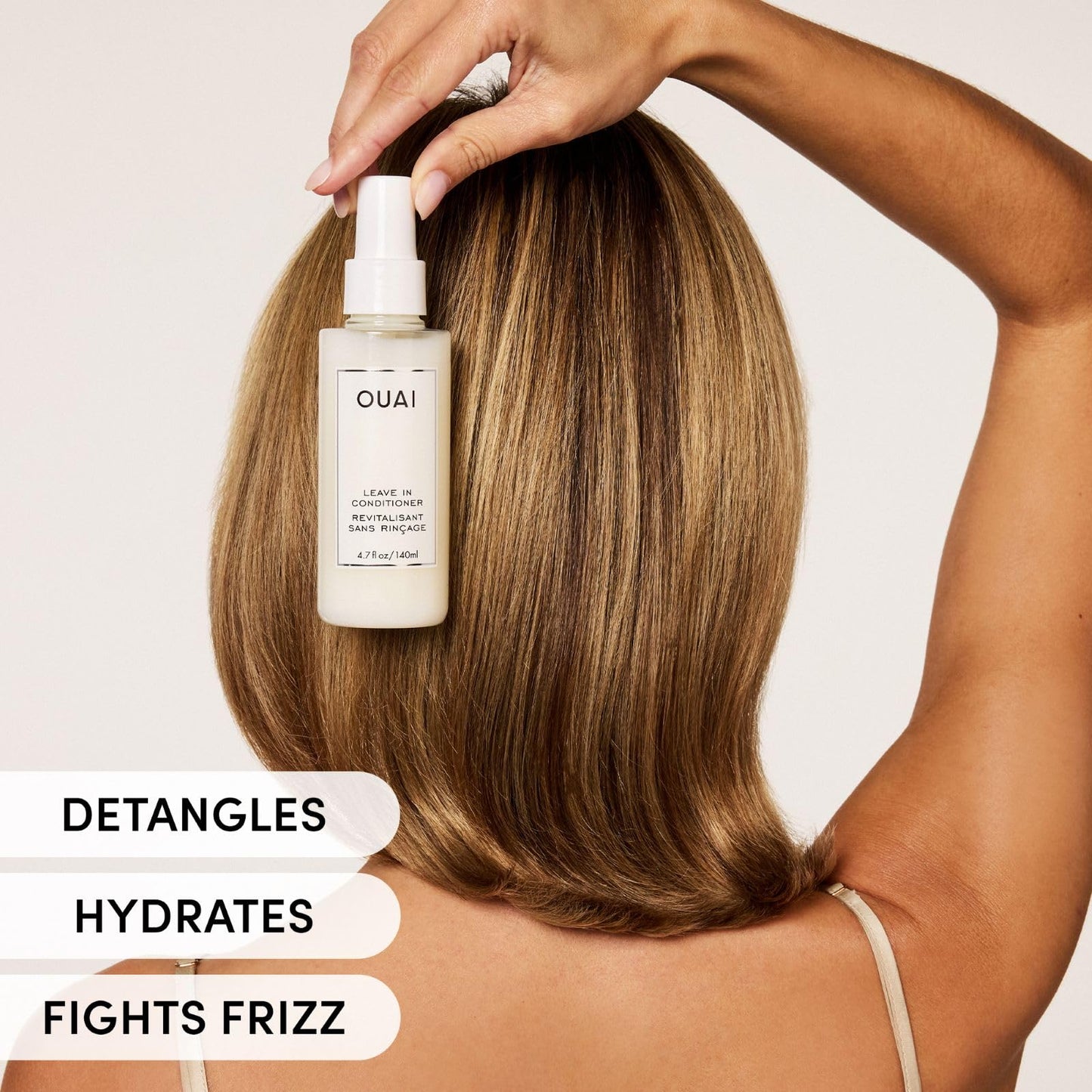 OUAI Leave In Conditioner & Heat Protectant for Hair - Prep Hair for Styling or Use as Detangling Spray to Fight Frizz & Flyaways - No Parabens, Sulfates or Phthalates (4.7 oz) 🍁 All In One Marketplace Canada