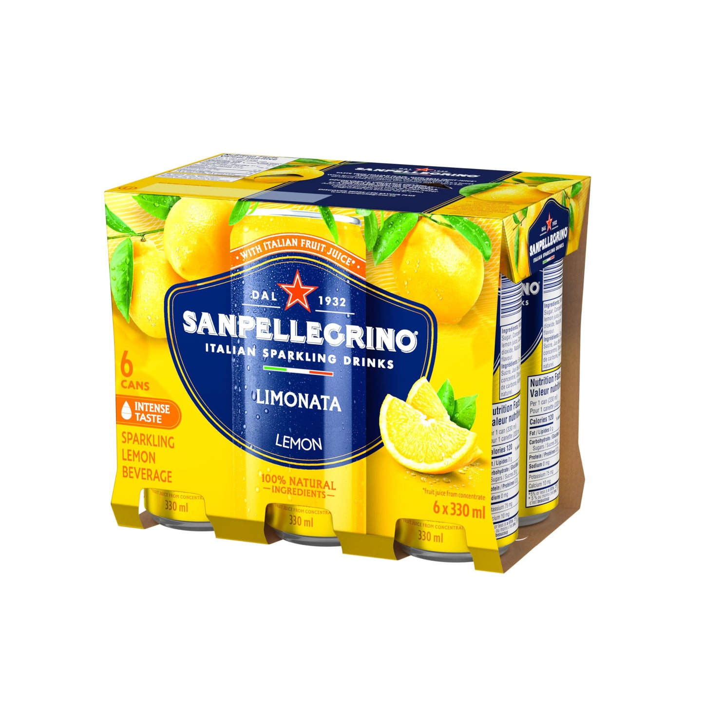 San Pellegrino Limonata Italian Sparkling Fruit Beverage, 24 x 330ml 🍁 All In One Marketplace Canada