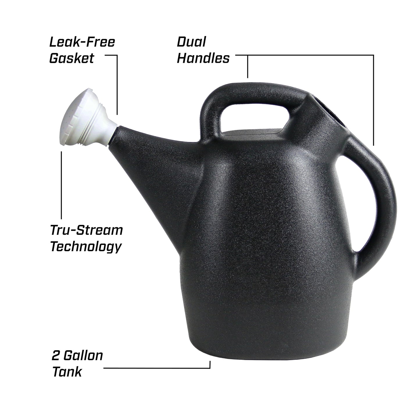 Chapin 47998 Watering Can, 2 Gallon (9 Liters), Indoor and Outdoor Plants, Lawn, Garden, Removable Nozzle, Drip-Free Sprinkler Head, Recycled Plastic, Black 🍁 All In One Marketplace Canada