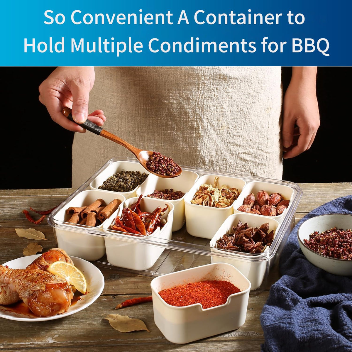 Pure Future 2-Pack Snackle Box Containers with Handles - Divided Serving Tray with Lids, 8 Compartments Charcuterie Box for Travel, Movie Nights & Parties (Hand Wash Only) 🍁 All In One Marketplace Canada