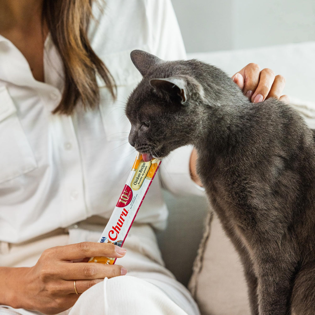 INABA Churu for Senior 10+, Creamy Lickable Cat Treats with Taurine, Vitamin E & C, 14 Grams Each, 40 Tubes, Tuna & Chicken Variety 🍁 All In One Marketplace Canada