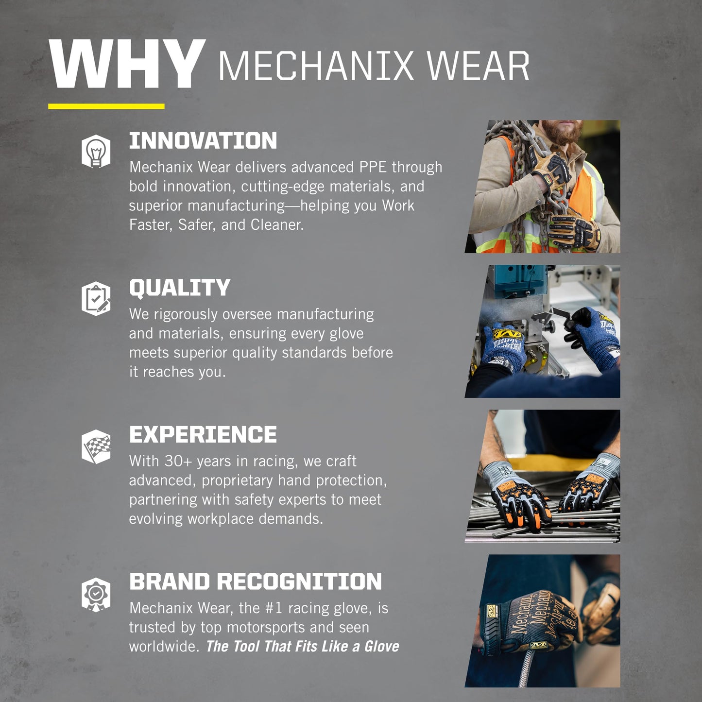 Mechanix Wear: The Original Work Glove with Secure Fit, Synthetic Leather Performance Gloves for Multi-purpose Use, Durable, Touchscreen Capable Safety Gloves for Men (Black, Large) 🍁 All In One Marketplace Canada