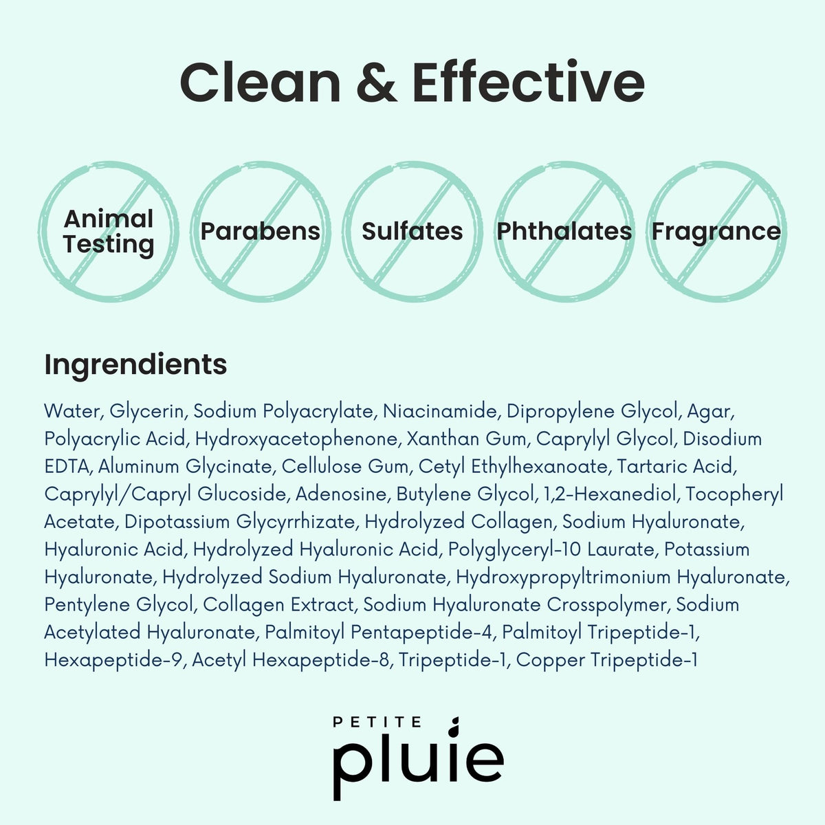 Petite Pluie Overnight Use Advanced Canadian Forehead Smoothing Patches - Premium Hydrogel Non-Sticky Hydration Collagen Face Mask - Superior Adhesion with Extra Large Size for Necklines & Frown Lines Treatment, Made in Korea, 10 Count