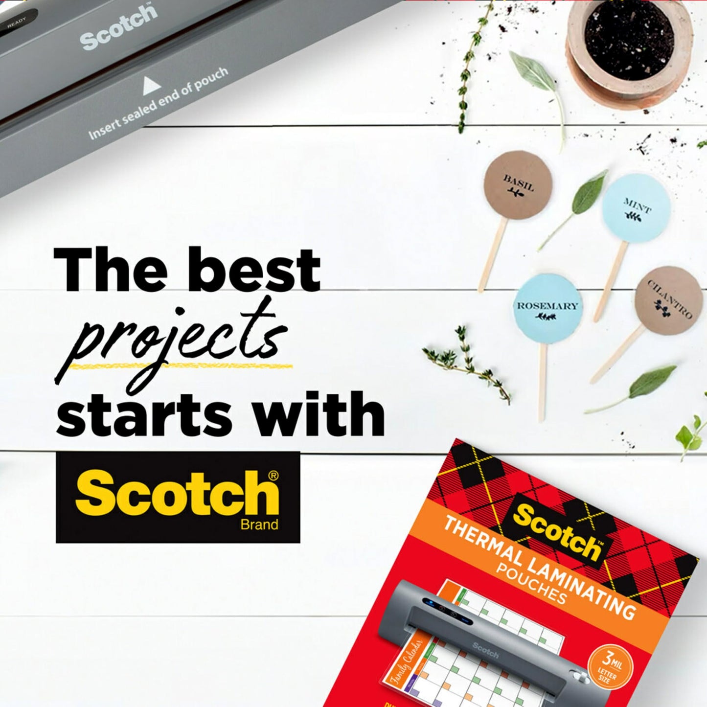 Scotch Thermal Laminating Sheets, Ideal Office or School Supplies, 9 in x 11.5 in, 3-Mil Thick, 100 Laminating Pouches 🍁 All In One Marketplace Canada