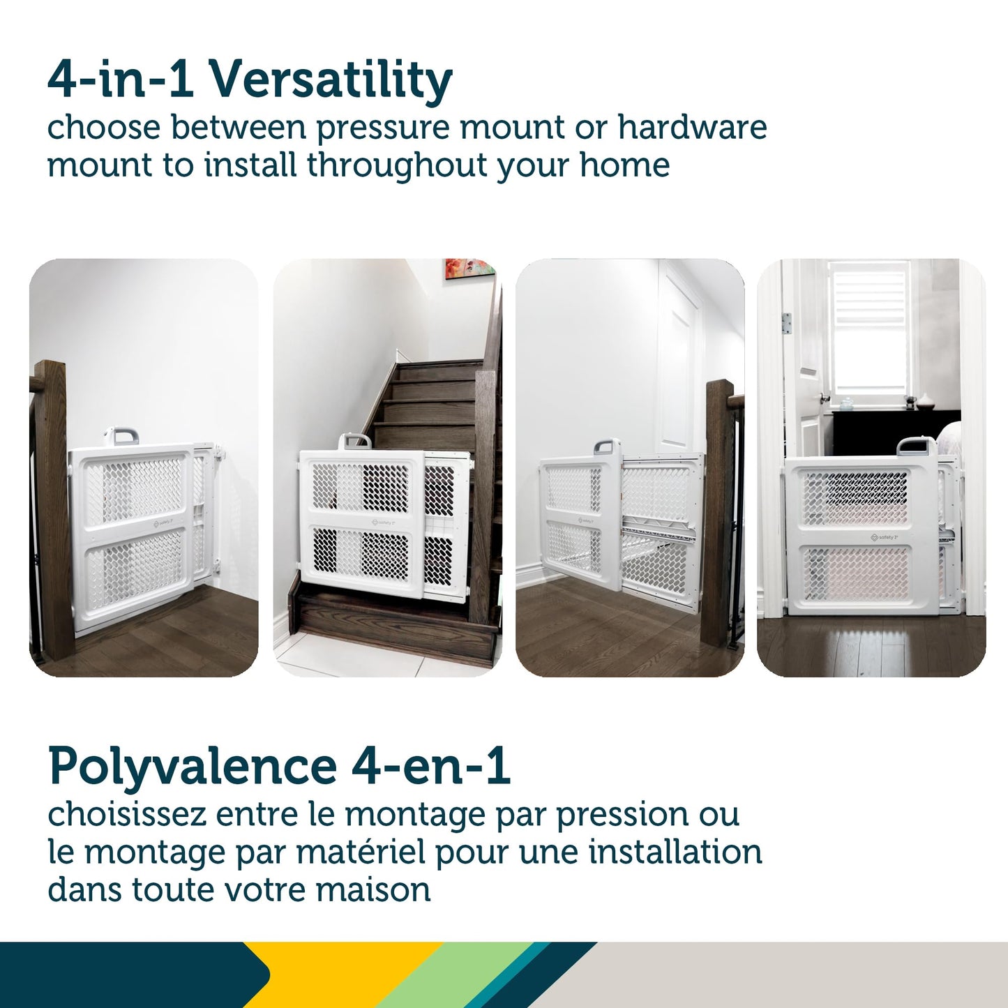 Safety 1st Lift, Lock and Swing Gate - Pressure or Hardware installed, Fits Spaces Between 28" and 42" Wide, 28" Tall, White 🍁 All In One Marketplace Canada