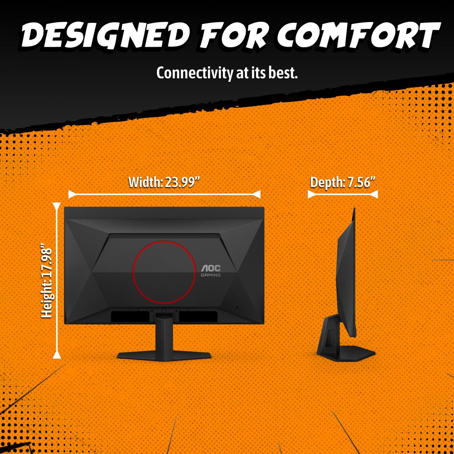 AOC 27 Inch QHD Gaming Monitor 240Hz 0.3ms IPS, 2560x1440, G-Sync Compatible, HDR Ready, DisplayPort 1.4 HDMI 2.0, VESA Mount, 3-Year Zero-Bright-Dot, Q27G41ZE 🍁 All In One Marketplace Canada