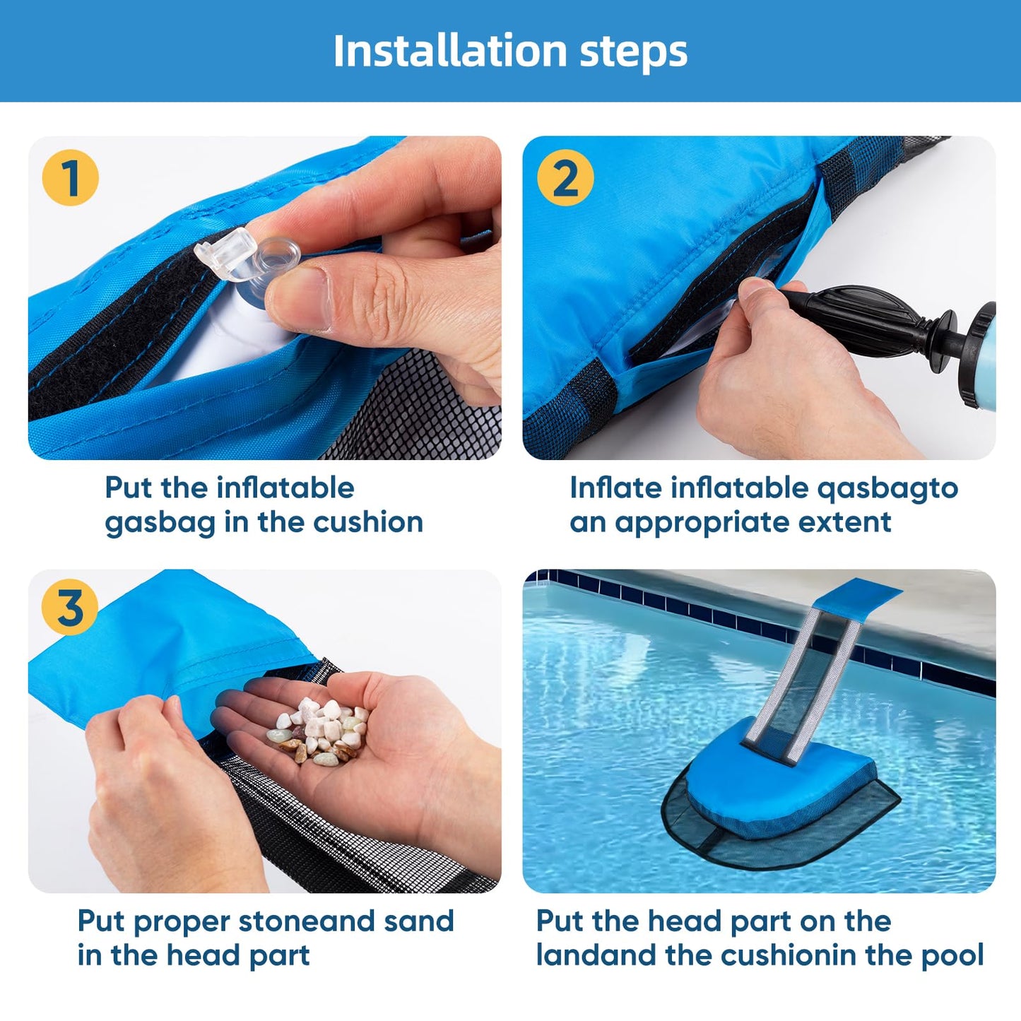 2Pcs Pro Animal Frog Wildlife Saving Saver Escape Ramp Bridge for Swimming Pool Floating Small Animal Critter Ducks Escape Ramp Frog Pads for Pool Log Device Reduces Maintenance Accessories (Blue, L) 🍁 All In One Marketplace Canada