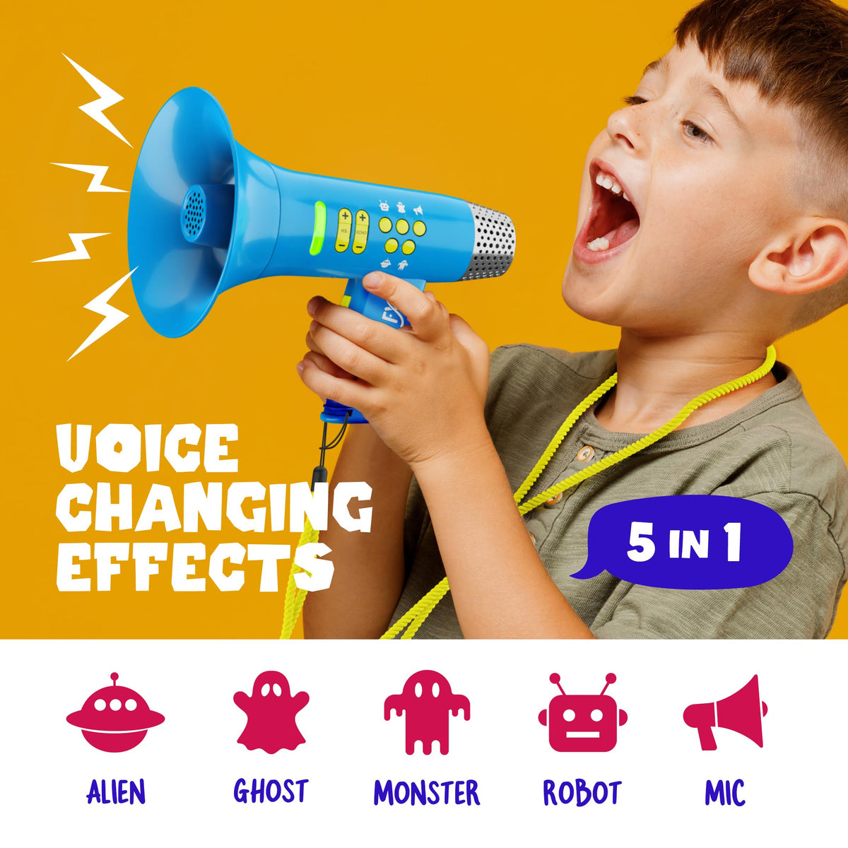 Voice Changer for Kids - Voice Changing Device for Boys & Girls Ages 3-8+ Olds - Birthday Easter Gifts for 3, 4, 5, 7, 8 Year Old Boy - Cool Outdoor Toys Gift Ideas for Kid, Toddler 🍁 All In One Marketplace Canada