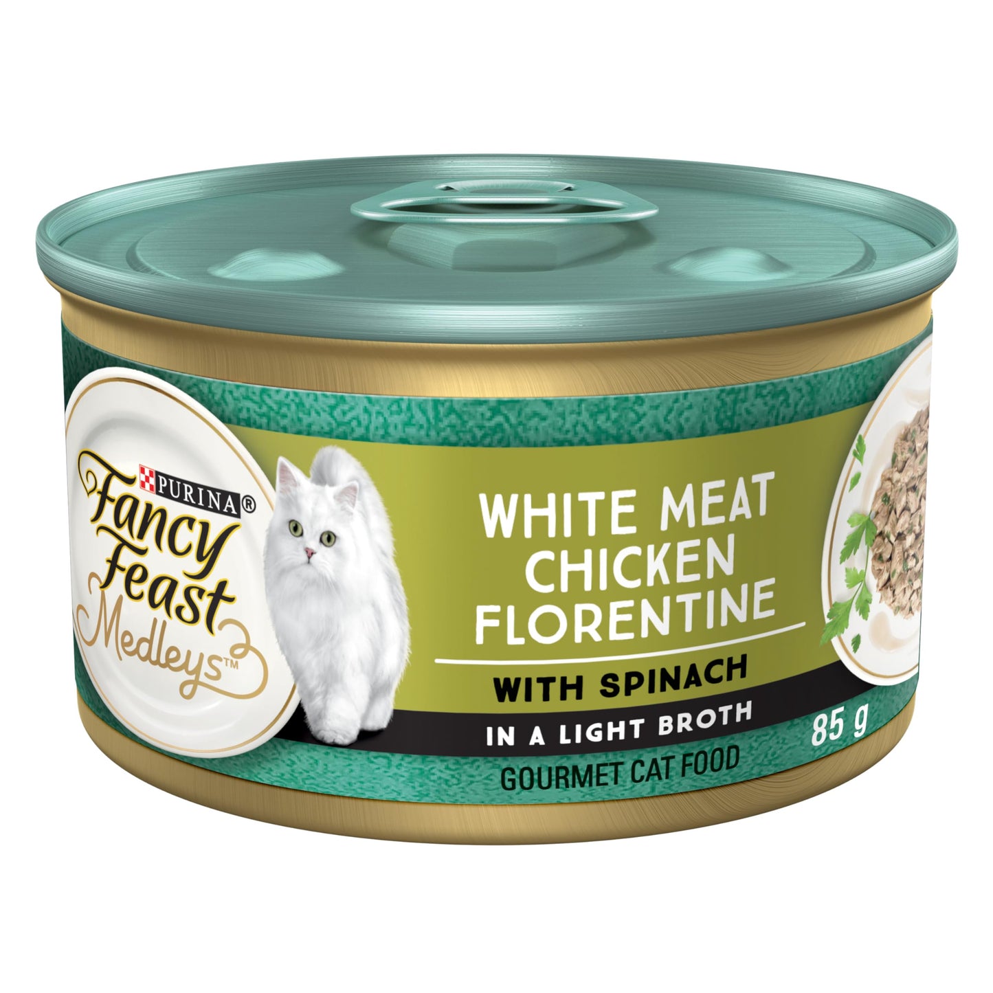Fancy Feast Medleys Wet Cat Food, White Meat Chicken Florentine - 85 g Can (24 Pack) 🍁 All In One Marketplace Canada