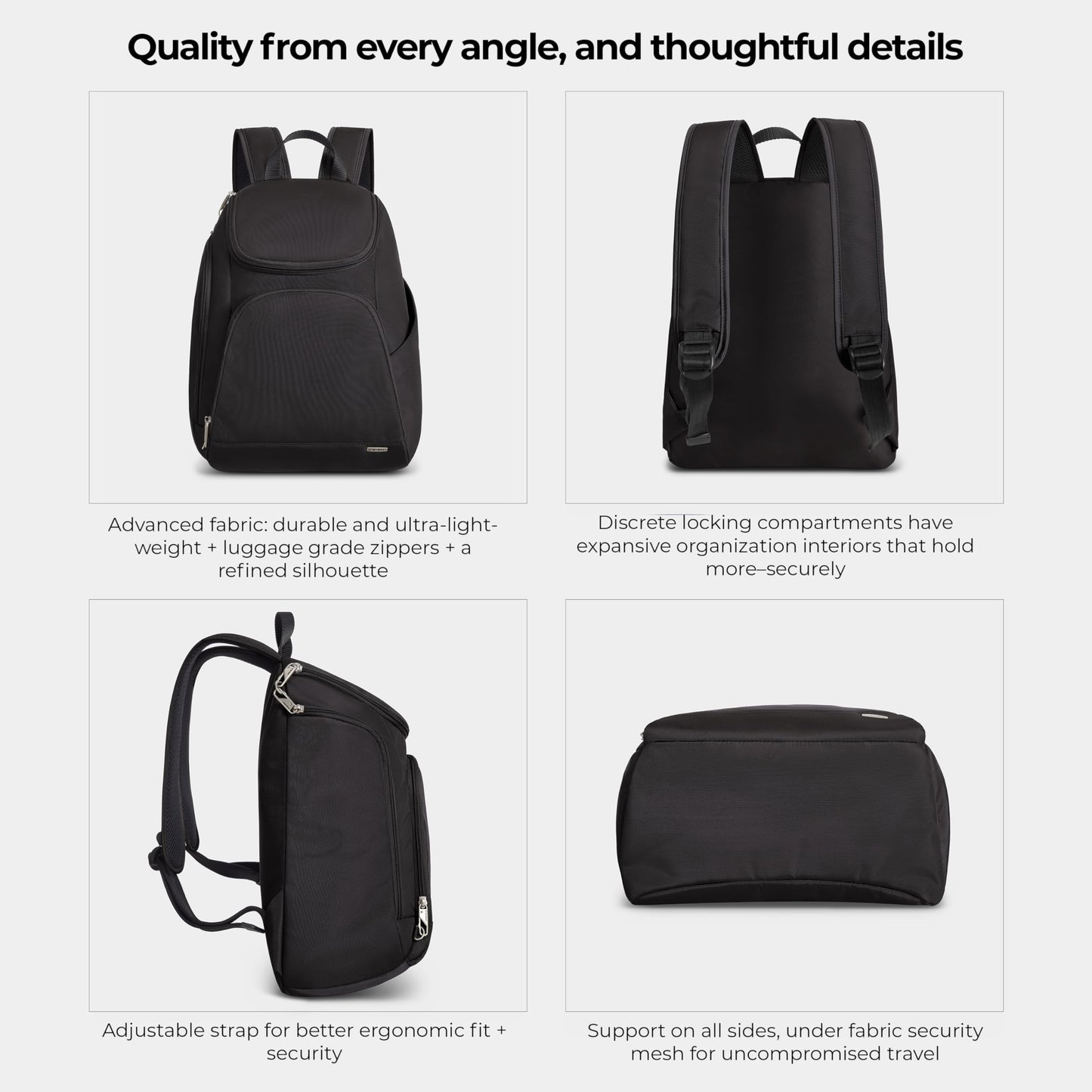 Travelon Backpack,Black,One Size 🍁 All In One Marketplace Canada