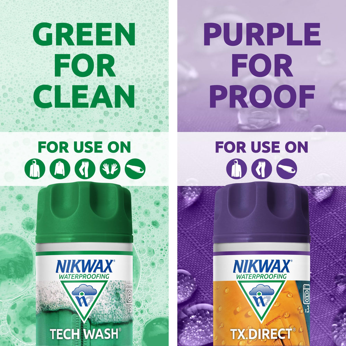 Nikwax Hardshell Cleaning and Waterproofing DUO-Pack,10 Fl. Oz. Bottles 🍁 All In One Marketplace Canada