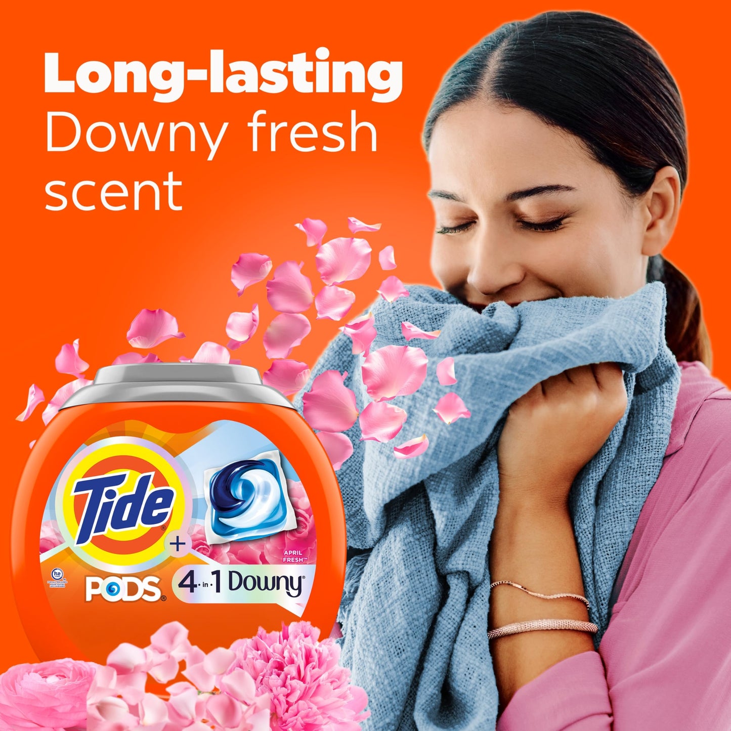 Tide PODS Laundry Detergent soap with a touch of Downy 4-in-1 Detergent, Stain Remover, Freshness, Softness, Fabric Protecter, HE compatible, 57 Count 🍁 All In One Marketplace Canada