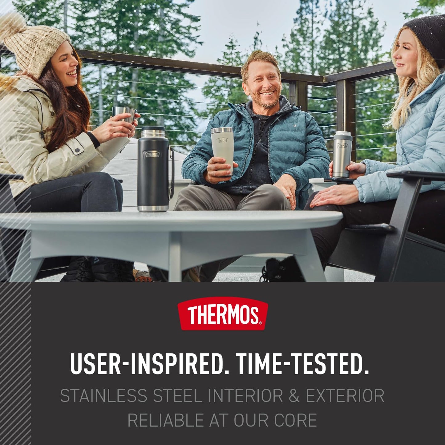 THERMOS, ICON Series, Stainless Steel Beverage Bottle, Granite, 1.2 L 🍁 All In One Marketplace Canada