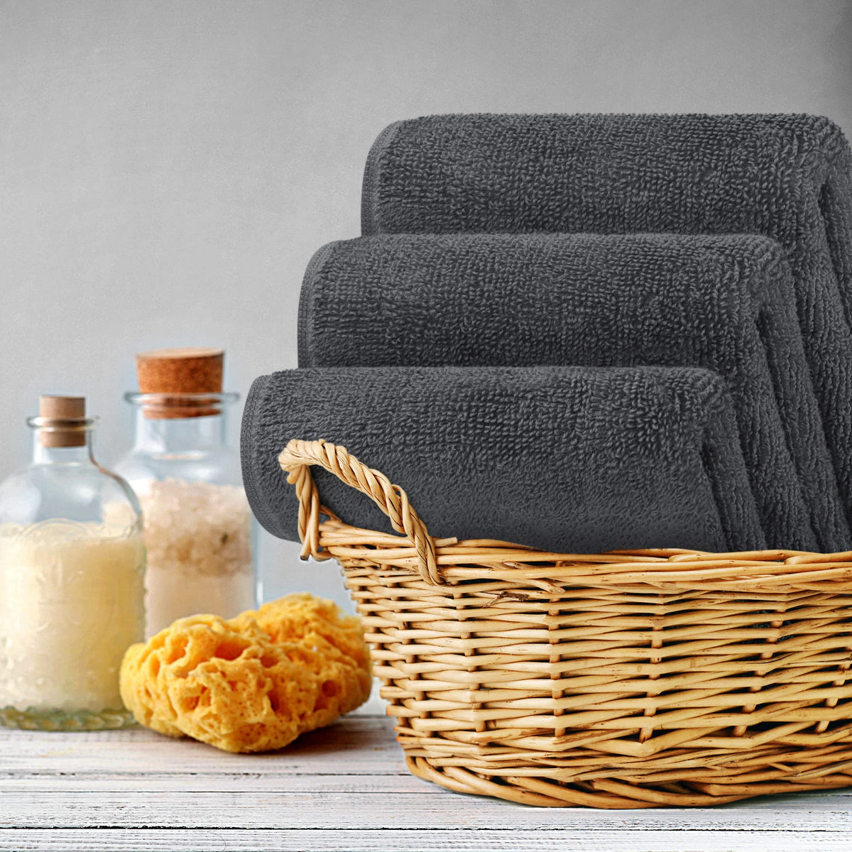 Utopia Towels 12 Pack Premium Wash Cloths Set, 12 by 12 Inches, 100% Cotton Ring Spun, Highly Absorbent and Soft Feel Washcloths for Bathroom, Spa, Gym, and Face, Grey 🍁 All In One Marketplace Canada
