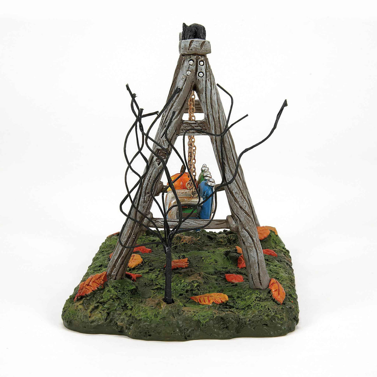 Department 56 Village Collection Accessories Halloween Got a Push Spooky Swingset Figurine, 4.25 Inch, Multicolor