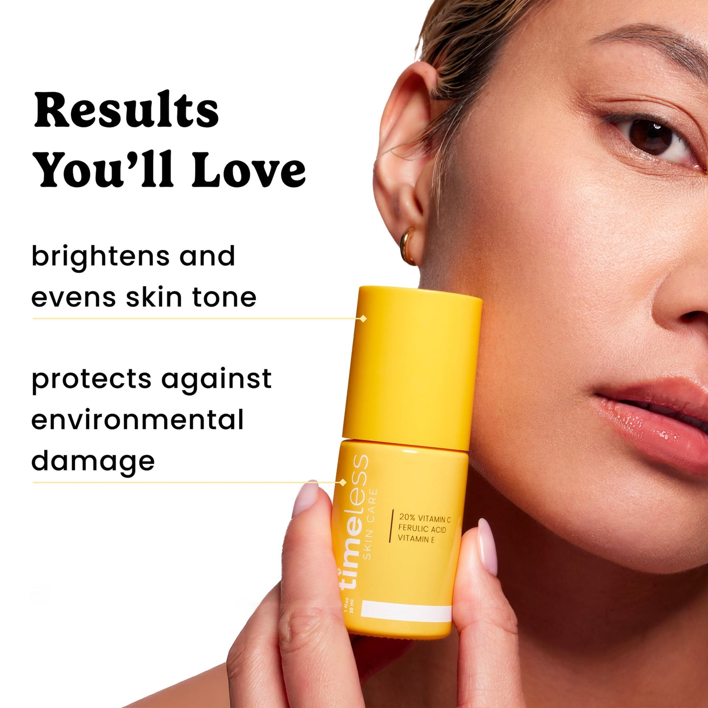 Timeless Skin Care Vitamin C Serum with Vitamin E & Ferulic Acid - 20% Vitamin C Brightening - Face Serum for Oily & Dry Skin - Fragrance-Free for Skin Care (30 ml (Pack of 1)) 🍁 All In One Marketplace Canada
