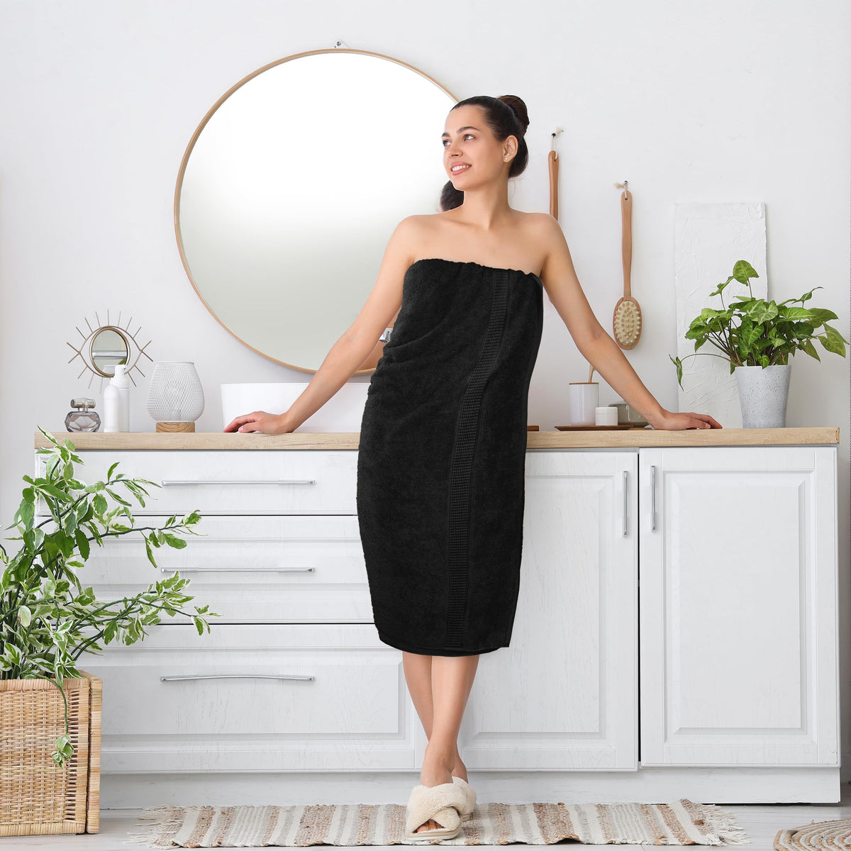 Utopia Towels Luxurious Jumbo Bath Sheet, 35 by 70 Inches, 600 GSM 100% Ring Spun Cotton, Highly Absorbent and Quick Dry Extra Large Bath Towel, Super Soft, Black, 2 Pack 🍁 All In One Marketplace Canada