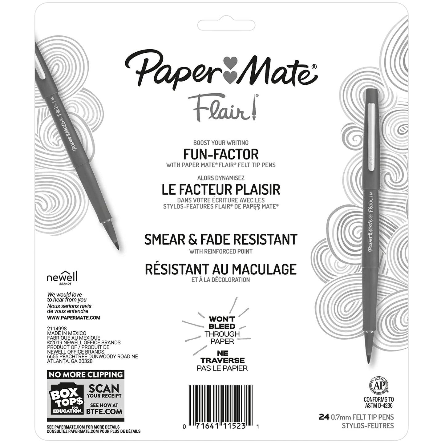 Paper Mate Flair Felt Tip Pens, Medium Point (0.7 mm), Assorted Colours, 24 Count 🍁 All In One Marketplace Canada