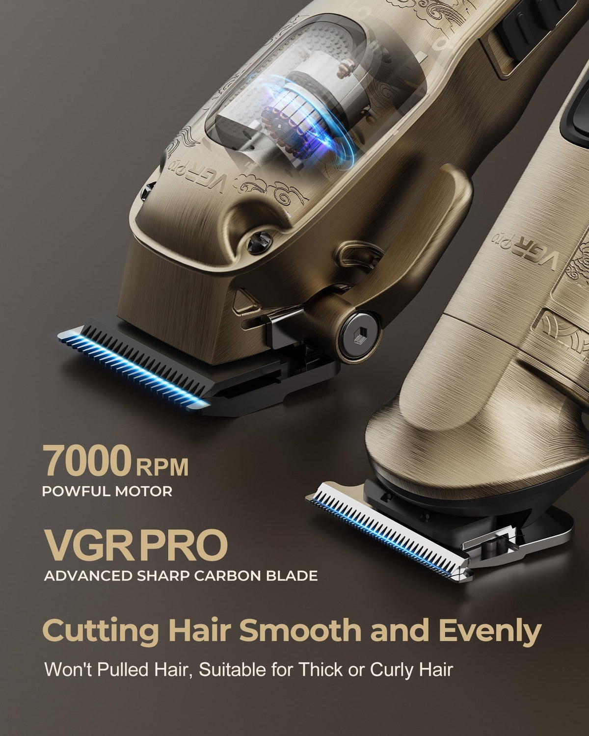 VGRPRO Hair Clippers for Men Professional, Cordless Hair Clippers for Hair Cutting, Mens Clippers and Trimmers Set, Electric Hair Trimmer for Men with Package Case (Gloden) 🍁 All In One Marketplace Canada