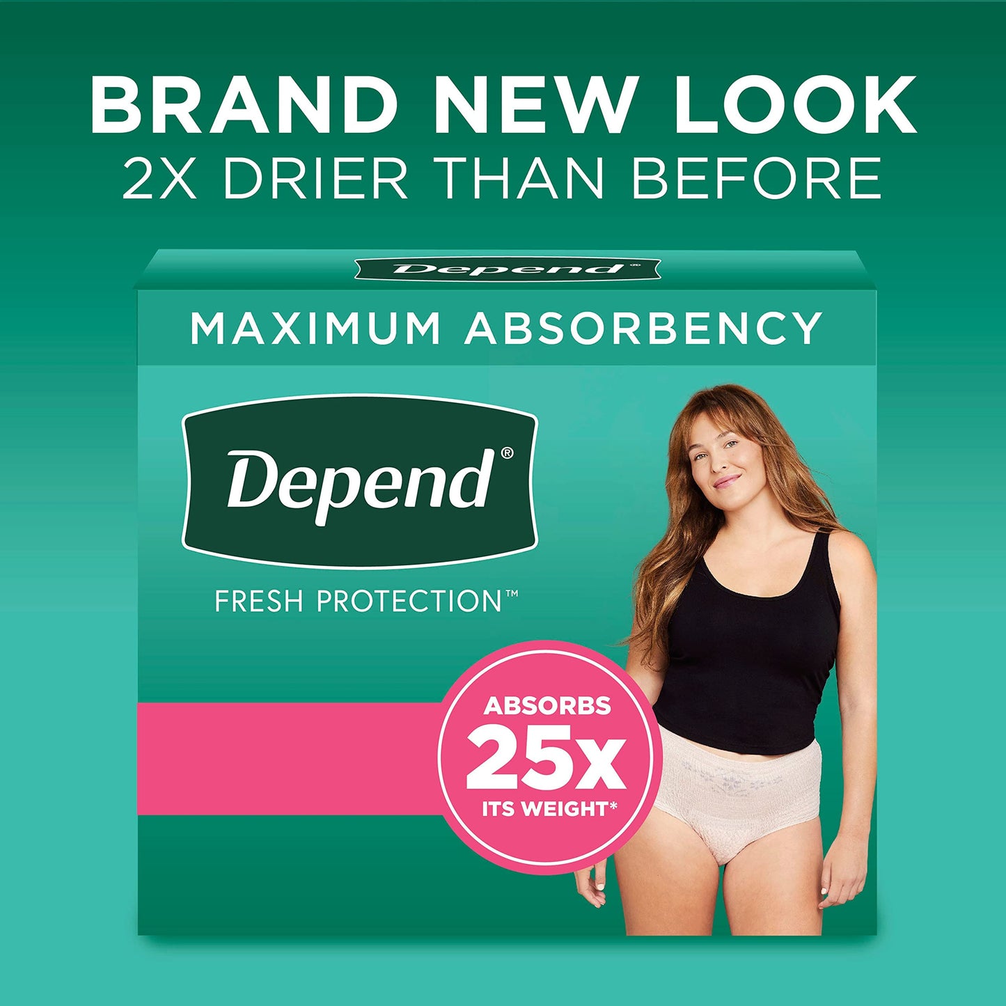 Depend FIT-FLEX Adult Incontinence Underwear for Women, Maximum Absorbency, L, Blush, 28 Count 🍁 All In One Marketplace Canada