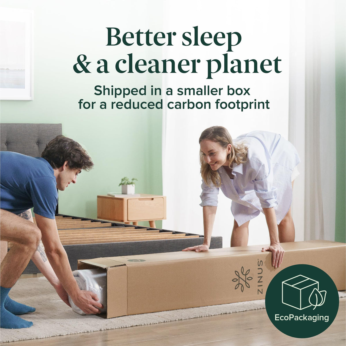 Zinus Twin Mattress - 10 Inch Foam & Spring Hybrid Mattress, Affordable Mattress, CertiPUR-US Certified Foam, Mattress in a Box, 10-Year Warranty, Twin Size 🍁 All In One Marketplace Canada