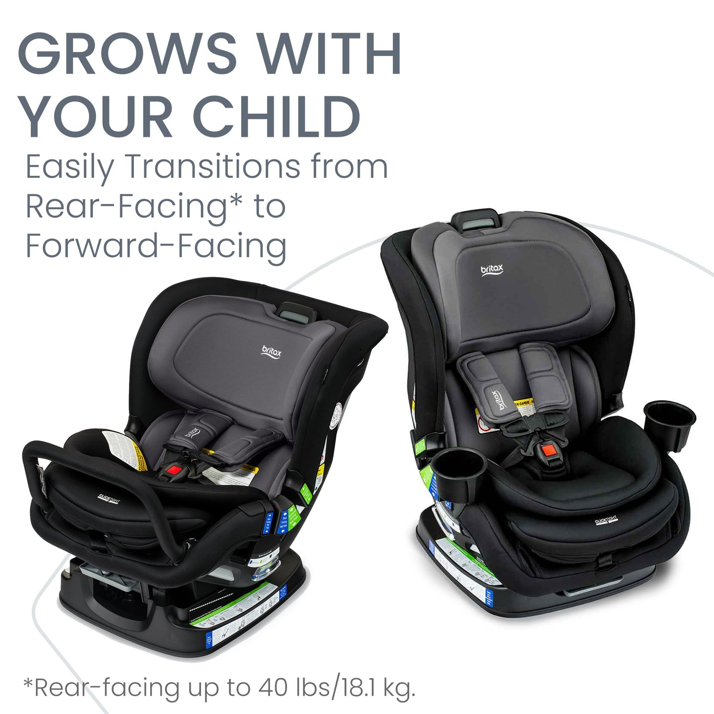 Britax Poplar Convertible Car Seat, Slim 17" Design — Stone Onyx 🍁 All In One Marketplace Canada