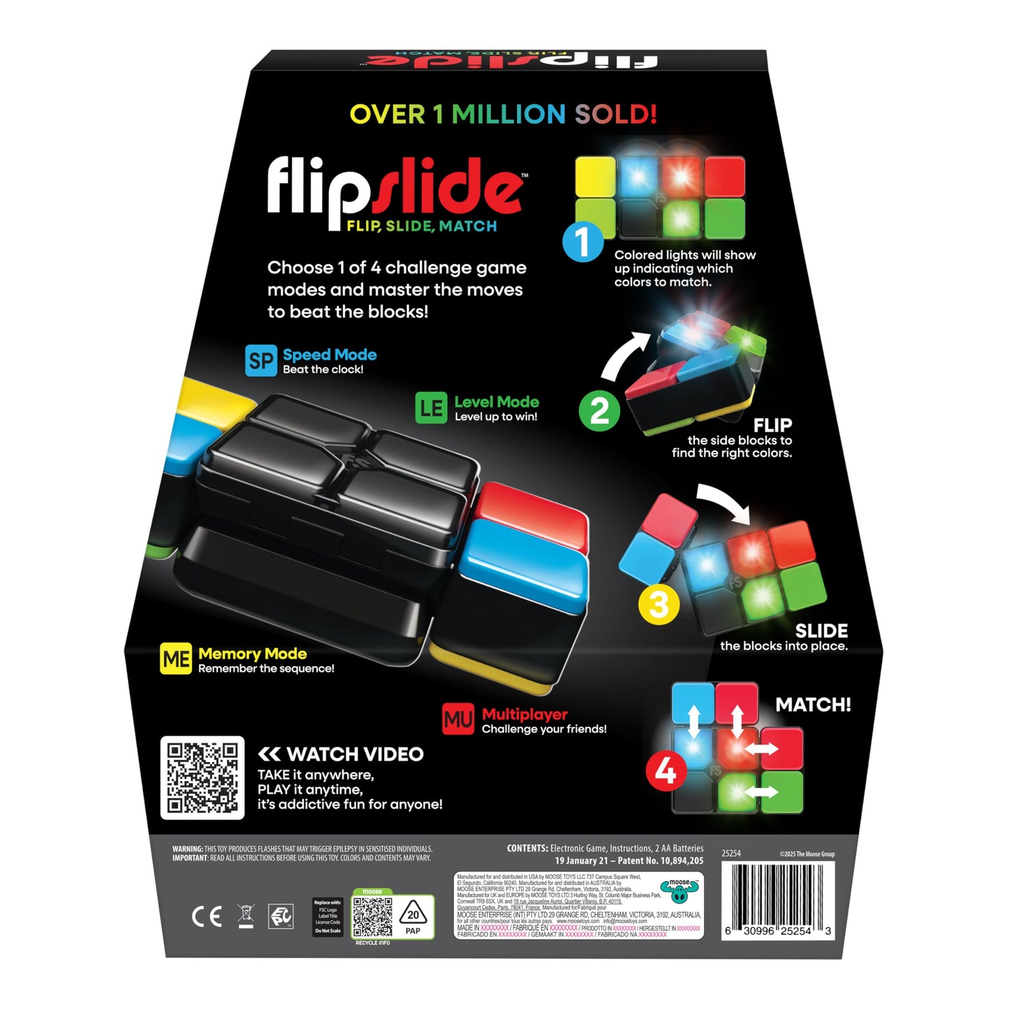 Moose Games Flipslide, Fast-Paced Handheld Puzzle Toy, Gifts for Boys and Girls Ages 8-13, Travel Games, Toys for Teens 🍁 All In One Marketplace Canada