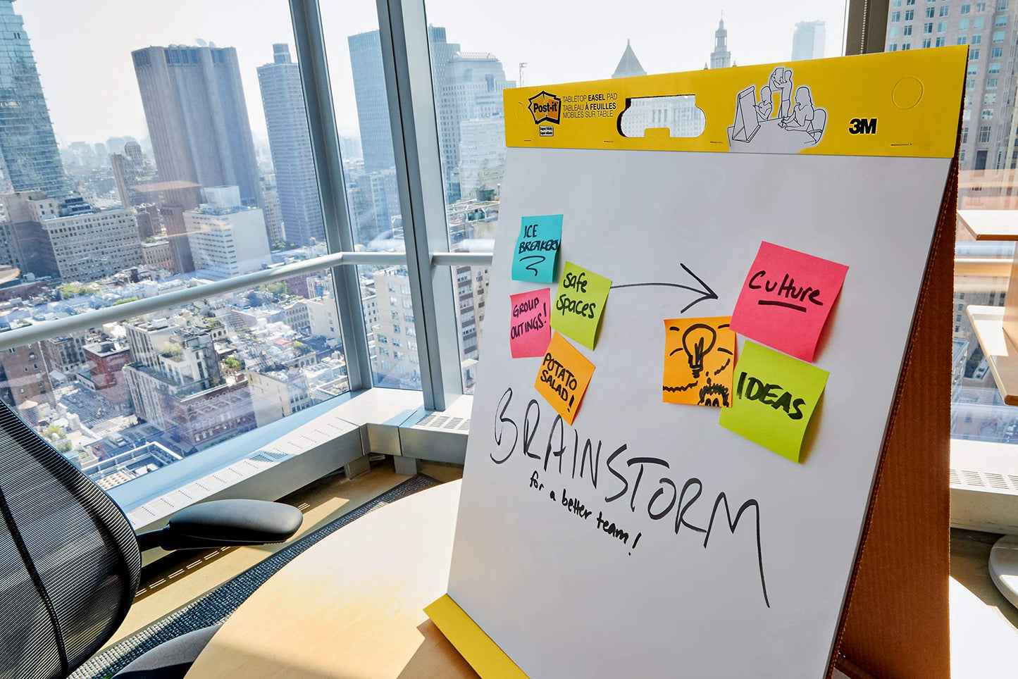 Post-it Super Sticky Tabletop Easel Pad, Great for Virtual Teachers and Students, 20 x 23 Inches, 20 Sheets/Pad, 1 Pad (563R), Portable White Premium Self Stick Flip Chart Paper, Built-in Easel Stand 🍁 All In One Marketplace Canada