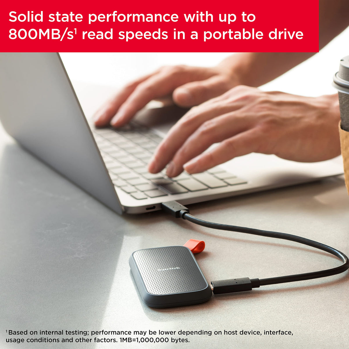SanDisk 2TB Portable SSD - Up to 800MB/s, USB-C, USB 3.2 Gen 2, Updated Firmware - External Solid State Drive - SDSSDE30-2T00-G26 🍁 All In One Marketplace Canada