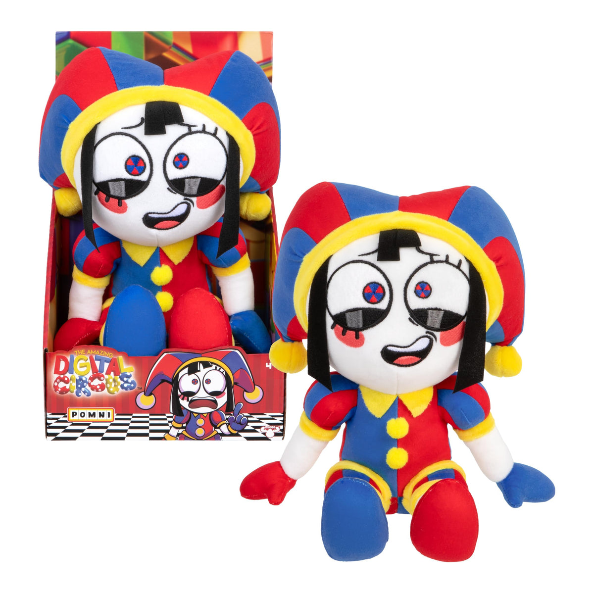 Amazing Digital Circus Large Plush Pomni Figure, 12"/ 30 CM Figure Made with Premium Materials Embroidery, Also Available is The Large Size Plush Caine, Collect Them Both 🍁 All In One Marketplace Canada