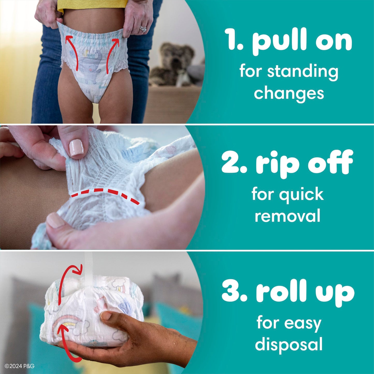 Pampers Swaddlers 360 Pull-On Diapers, Size 3, 120 Count for up to 100% Leakproof Skin Protection and Easy Changes 🍁 All In One Marketplace Canada